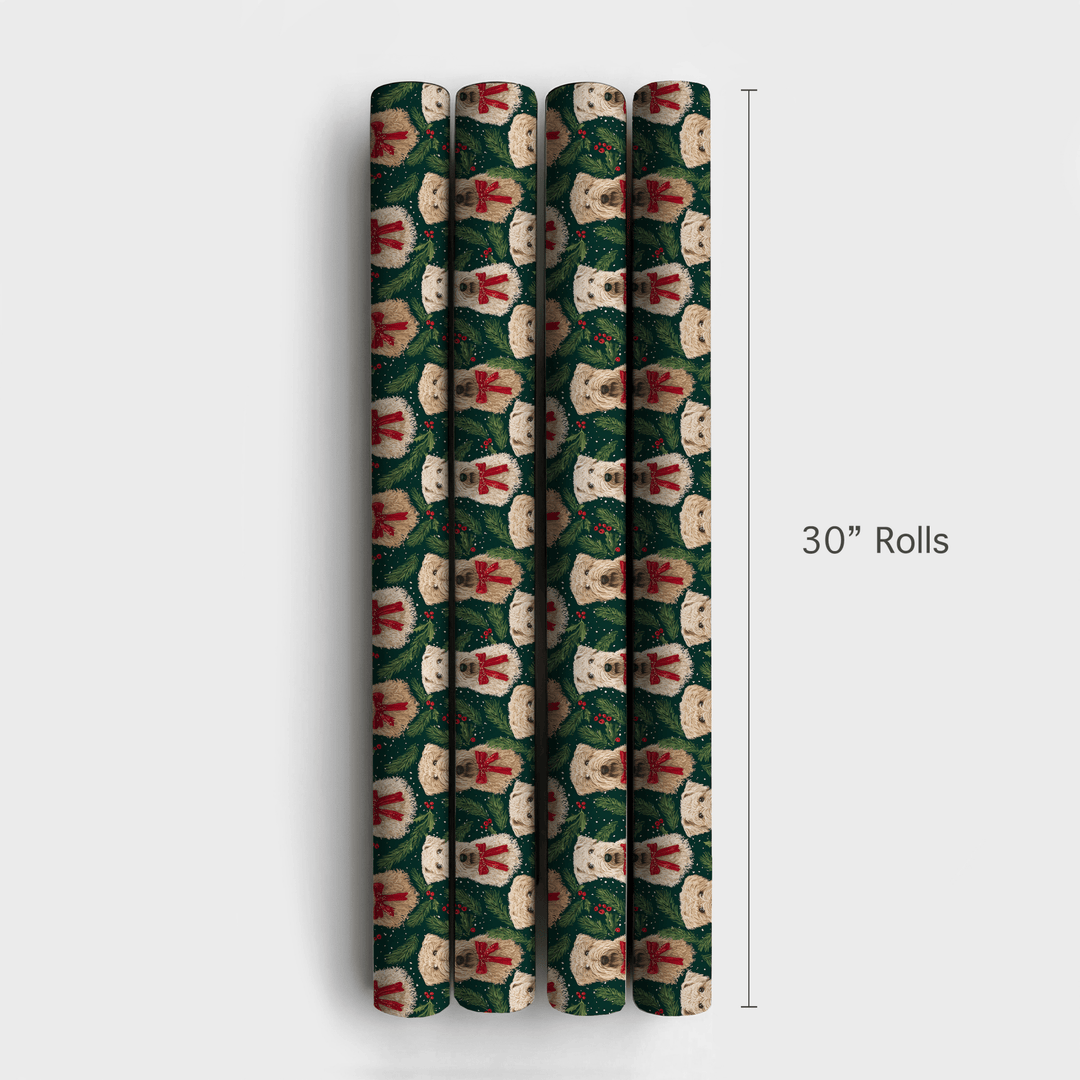 Wheatens in Evergreen - Wrapping Paper - Aspen & Arlo