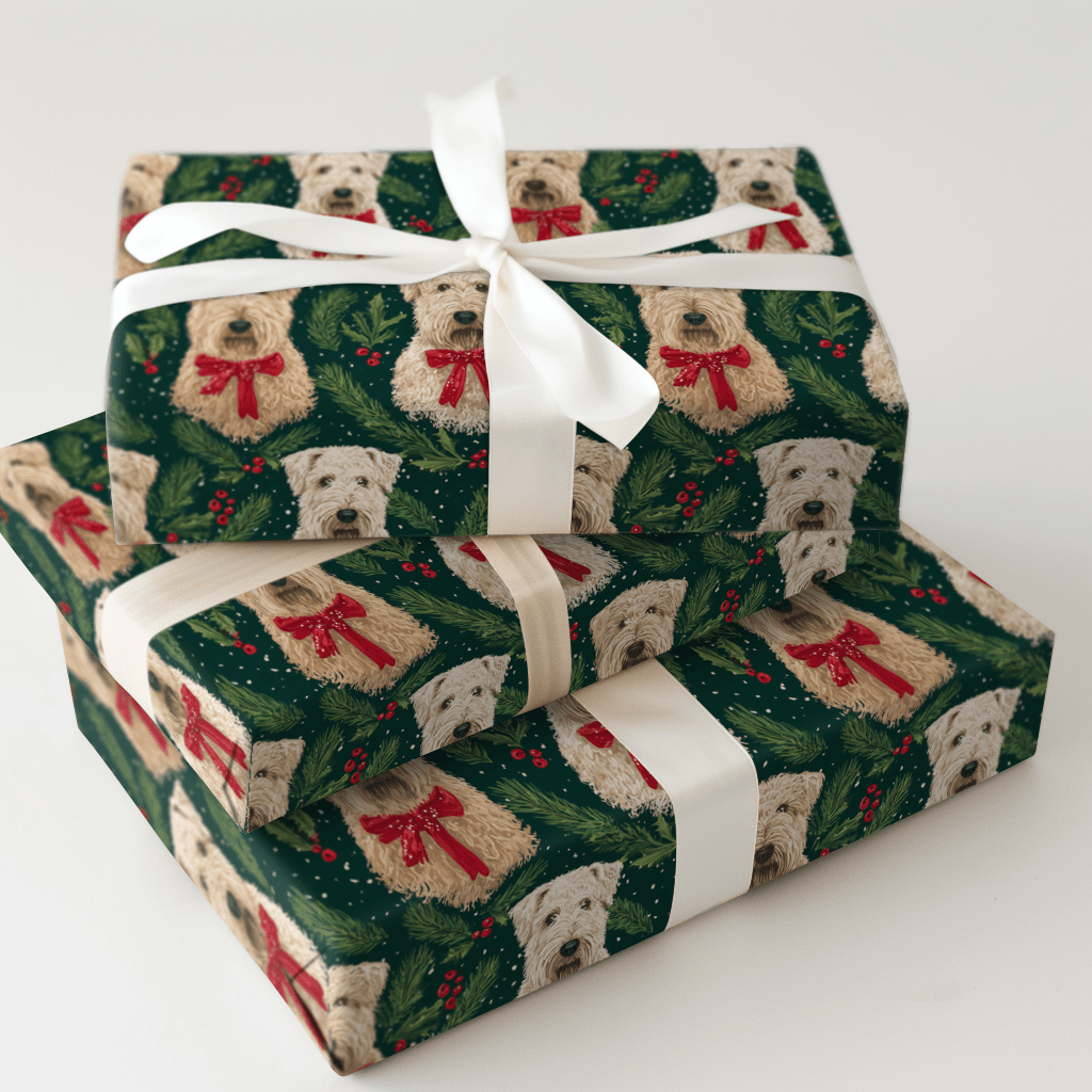 Wheatens in Evergreen - Wrapping Paper - Aspen & Arlo