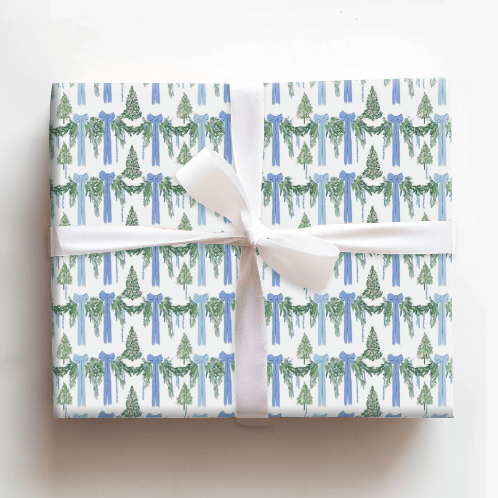 Fairy Blue Garland - Wrapping Paper - Aspen & Arlo