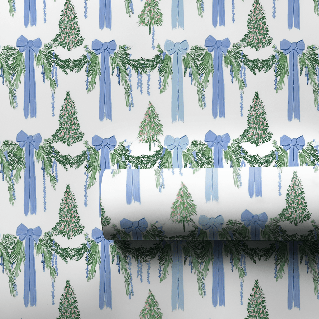 Fairy Blue Garland - Wrapping Paper - Aspen & Arlo