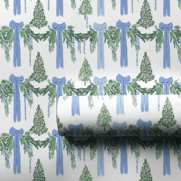 Fairy Blue Garland - Wrapping Paper - Aspen & Arlo