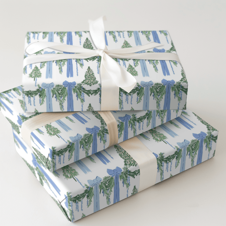 Fairy Blue Garland - Wrapping Paper - Aspen & Arlo