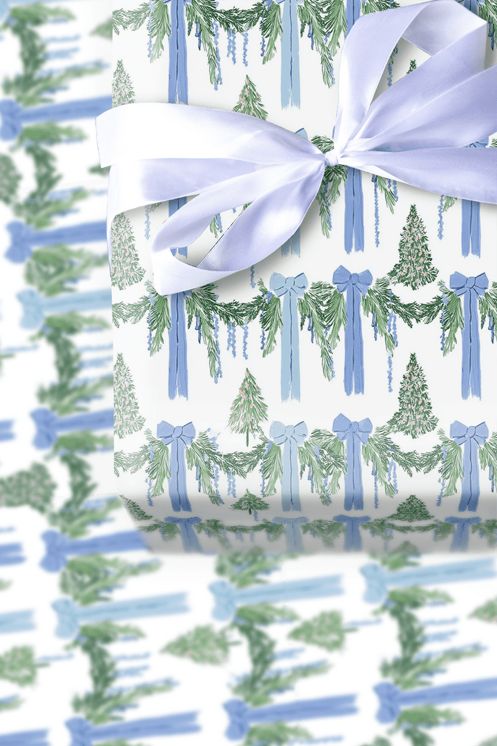 Fairy Blue Garland - Wrapping Paper - Aspen & Arlo