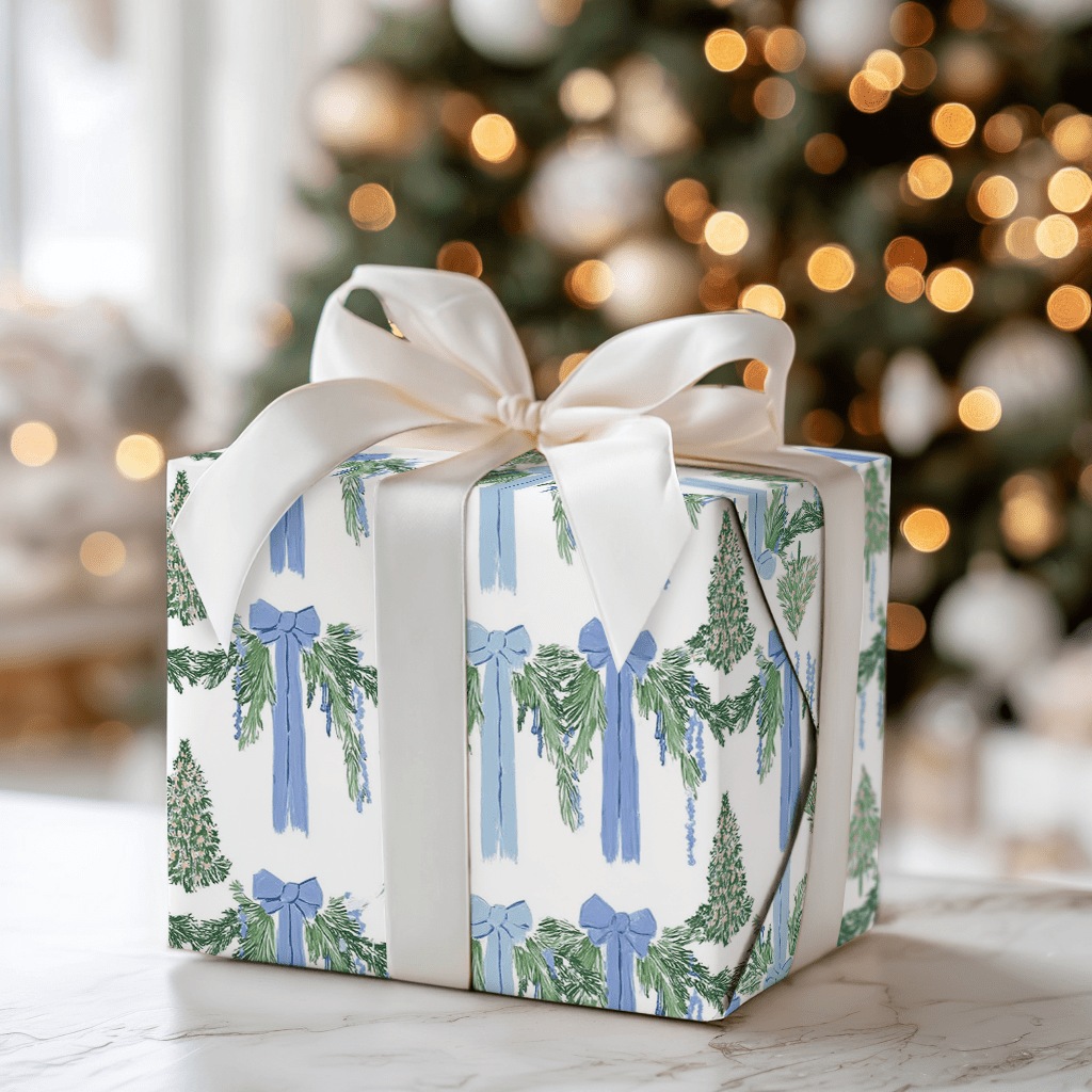 Fairy Blue Garland - Wrapping Paper - Aspen & Arlo