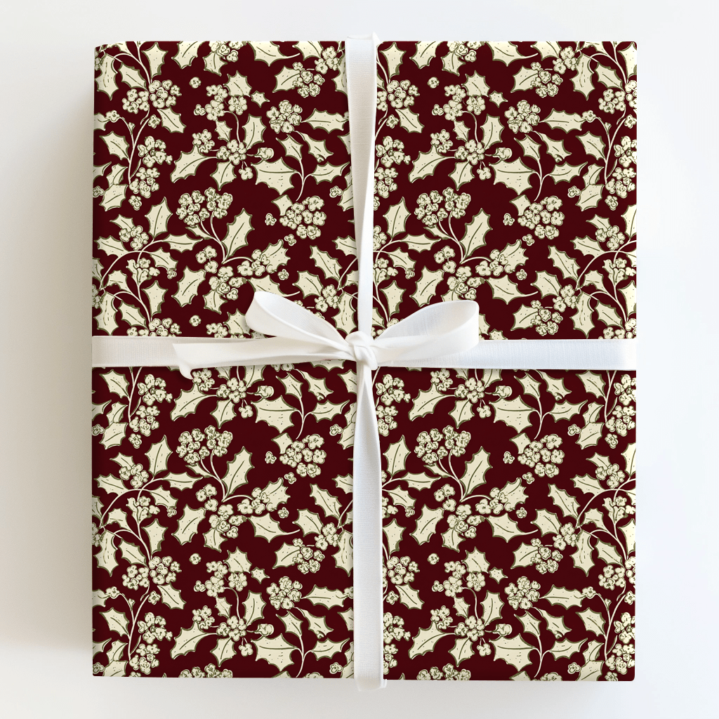 Country Christmas Holly - Wrapping Paper - Aspen & Arlo