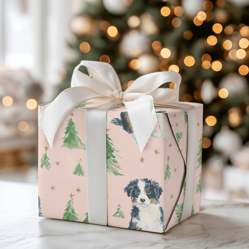 Aussie Puppy Christmas - Wrapping Paper - Aspen & Arlo