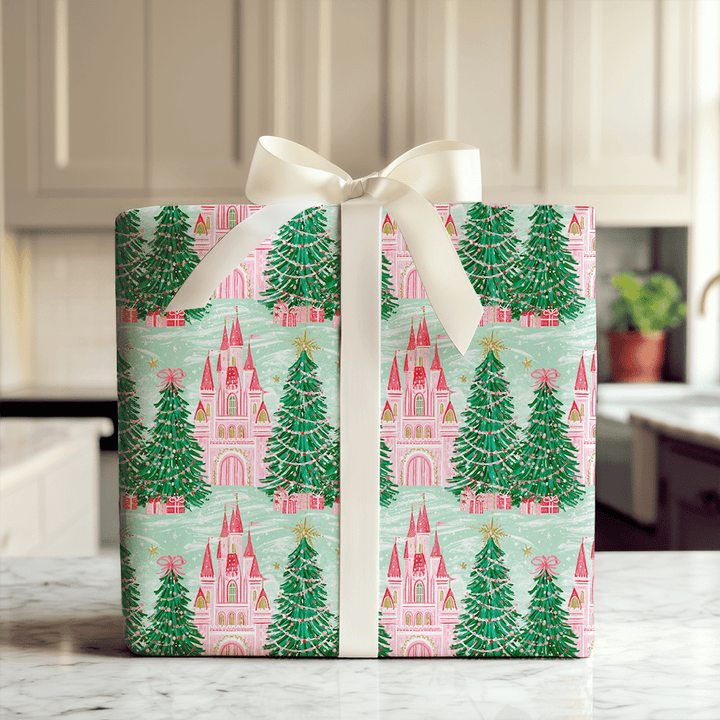 Pink Palace Pines - Wrapping Paper - Aspen & Arlo