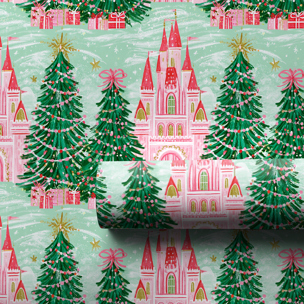 Pink Palace Pines - Wrapping Paper - Aspen & Arlo
