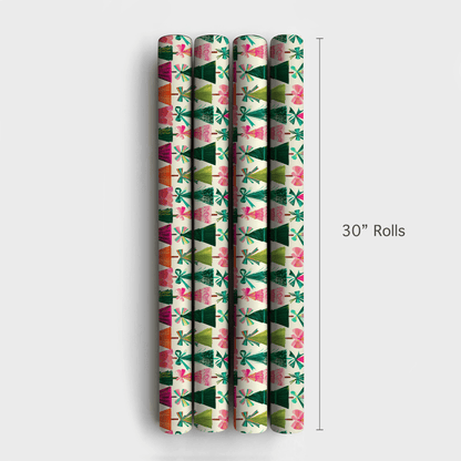 Bold Pastel Trees - Wrapping Paper - Aspen & Arlo