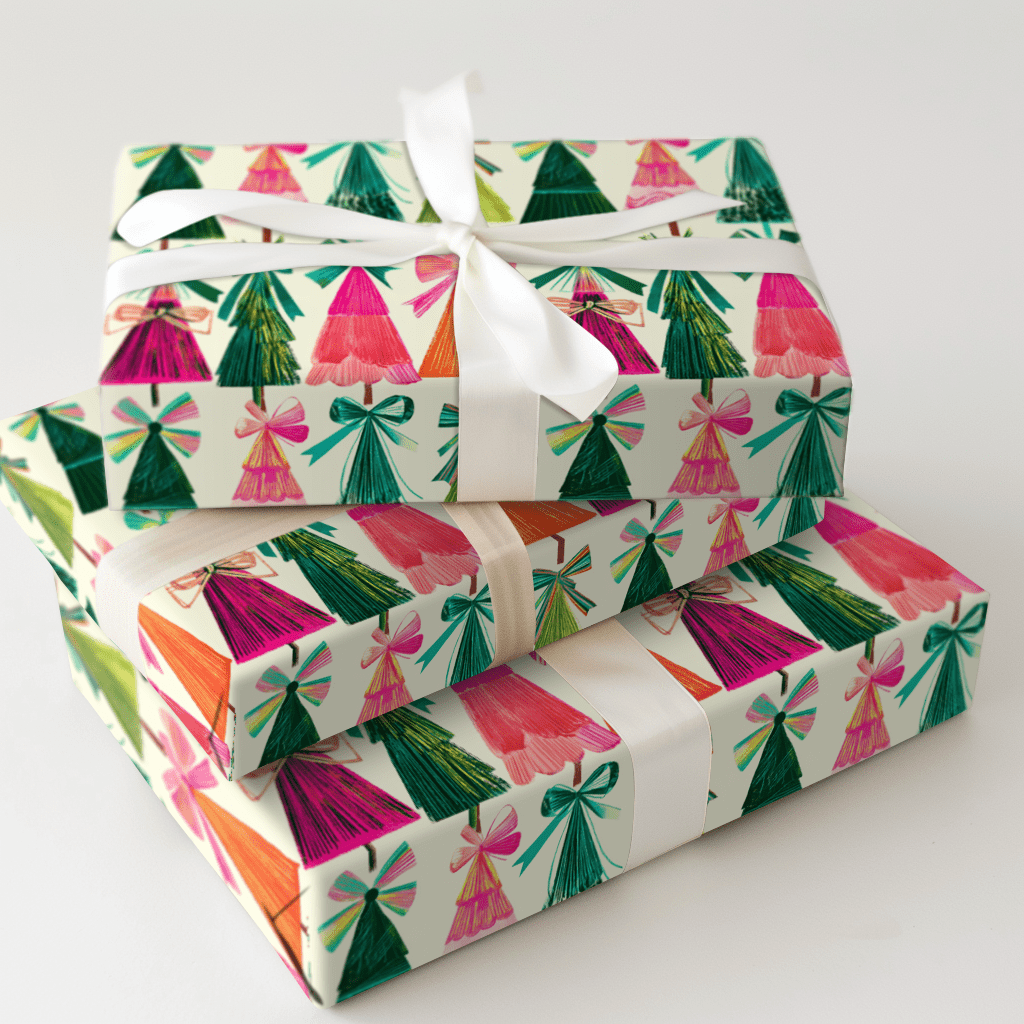 Bold Pastel Trees - Wrapping Paper - Aspen & Arlo
