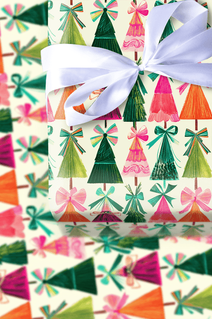 Bold Pastel Trees - Wrapping Paper - Aspen & Arlo