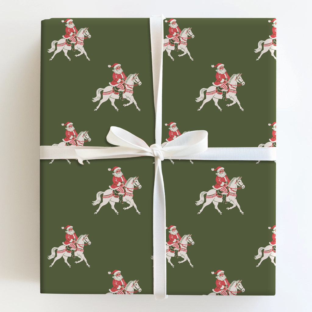 Equestrian Santa Green