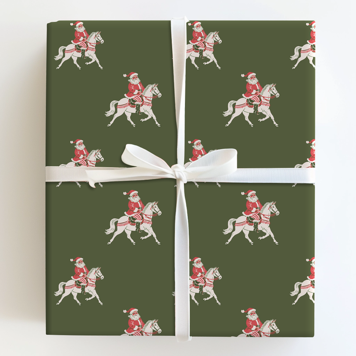Equestrian Santa Green