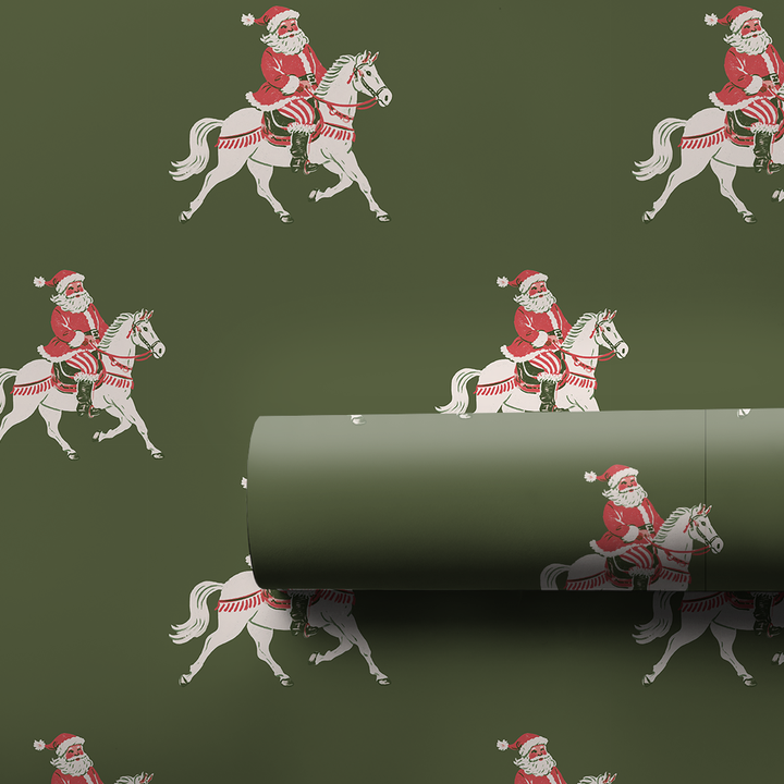 Equestrian Santa Green