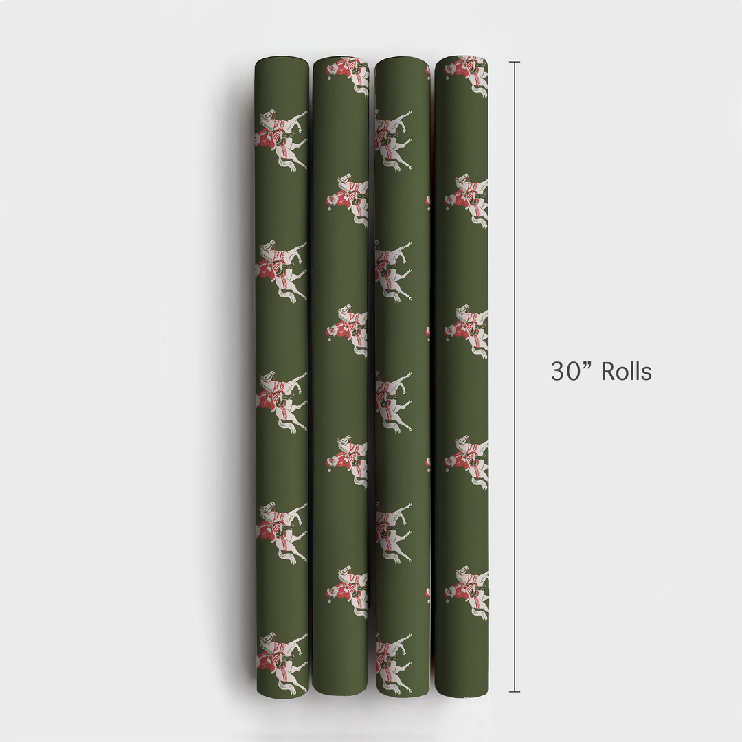 Equestrian Santa Green