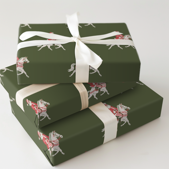 Equestrian Santa Green