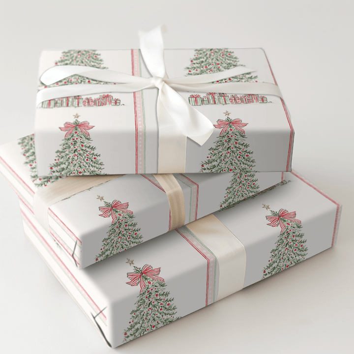 Ribbon Top Tree - Wrapping Paper - Aspen & Arlo