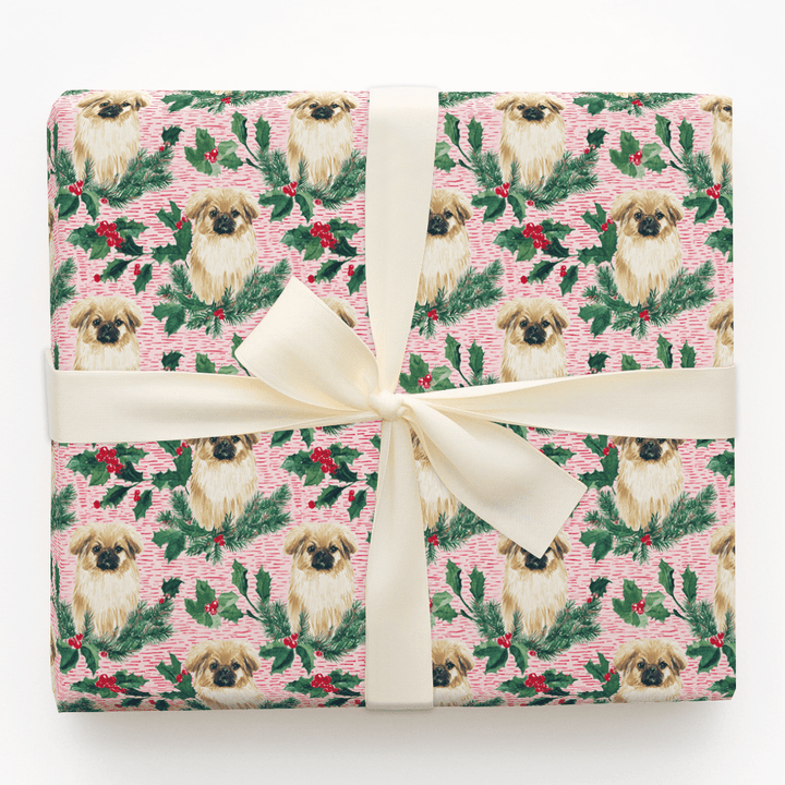 Pekingese & Berries - Wrapping Paper - Aspen & Arlo