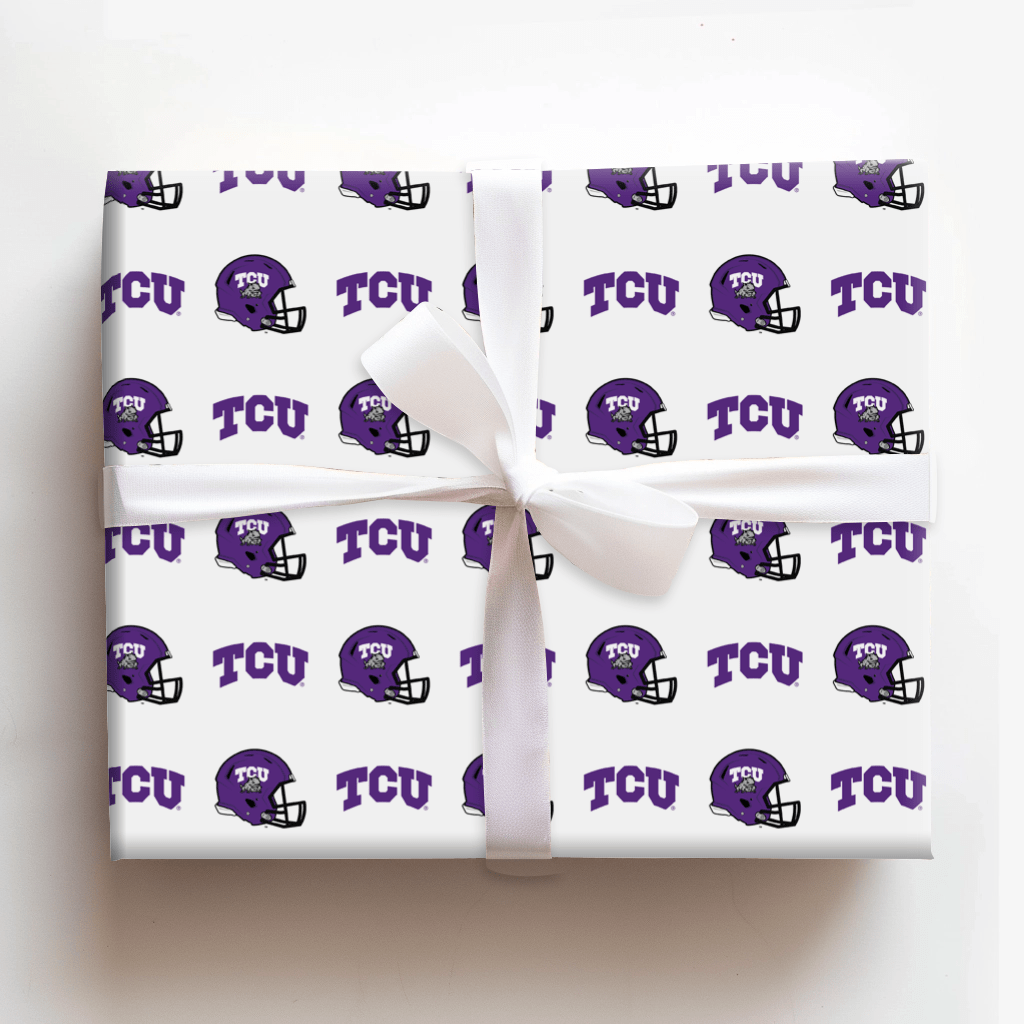 TCU Helmet - Wrapping Paper - Aspen & Arlo