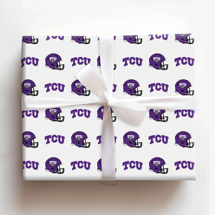 TCU Helmet - Wrapping Paper - Aspen & Arlo