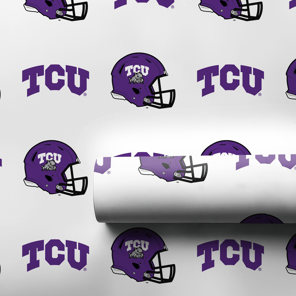 TCU Helmet - Wrapping Paper - Aspen & Arlo