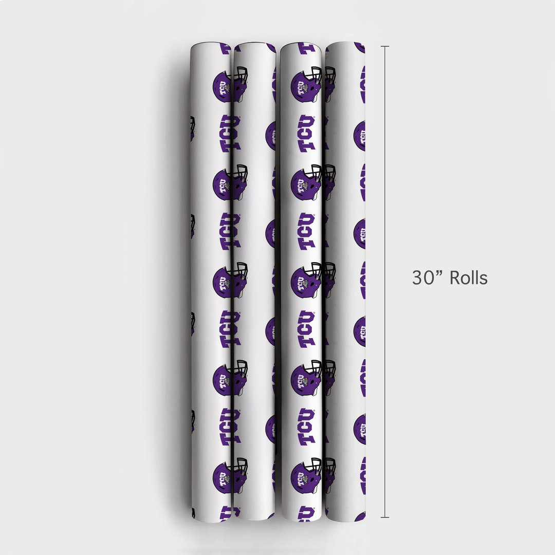 TCU Helmet - Wrapping Paper - Aspen & Arlo