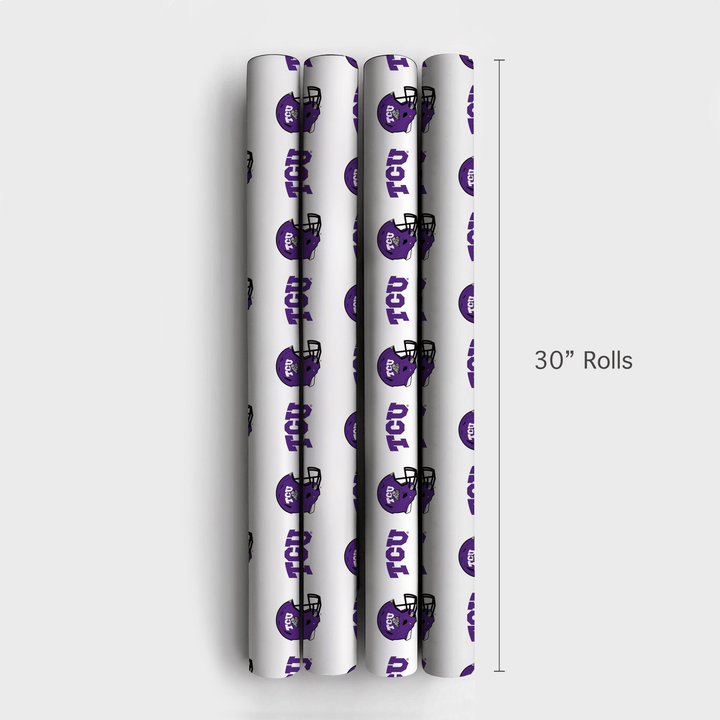 TCU Helmet - Wrapping Paper - Aspen & Arlo