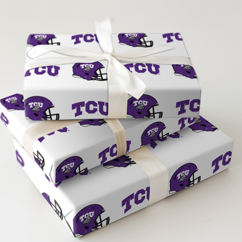 TCU Helmet - Wrapping Paper - Aspen & Arlo