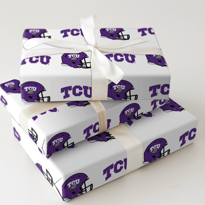 TCU Helmet - Wrapping Paper - Aspen & Arlo