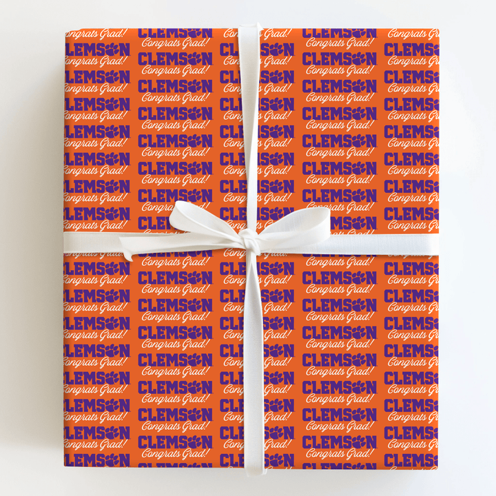 Congrats Clemson Grad - Wrapping Paper - Aspen & Arlo