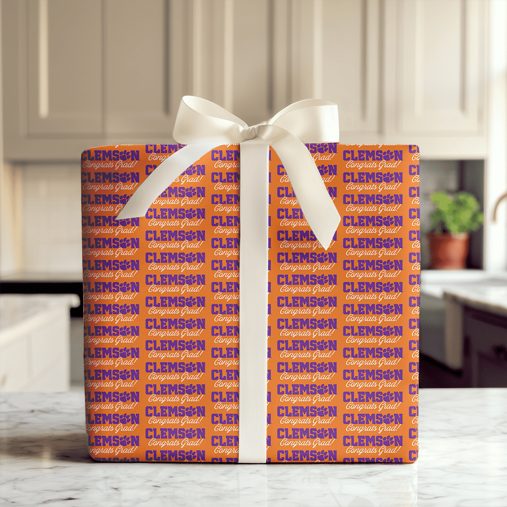 Congrats Clemson Grad - Wrapping Paper - Aspen & Arlo