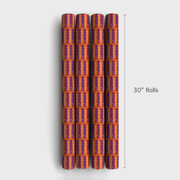 Congrats Clemson Grad - Wrapping Paper - Aspen & Arlo