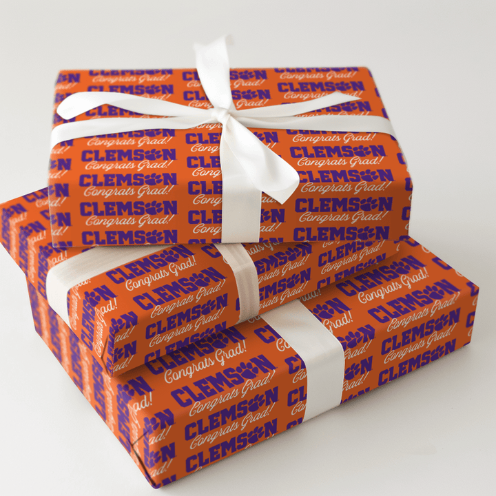 Congrats Clemson Grad - Wrapping Paper - Aspen & Arlo