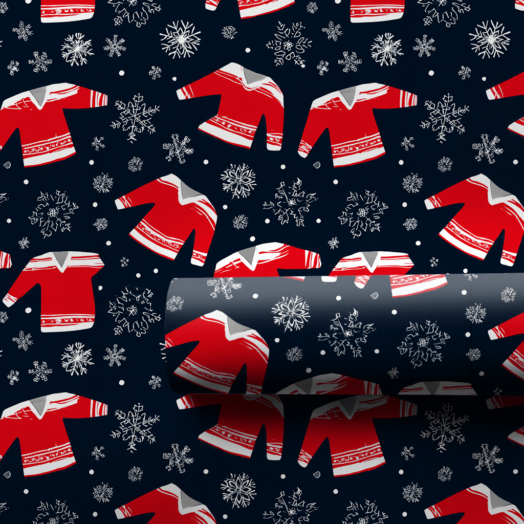 Winter League Jerseys - Wrapping Paper - Aspen & Arlo