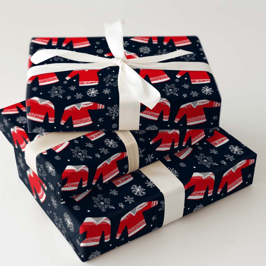 Winter League Jerseys - Wrapping Paper - Aspen & Arlo