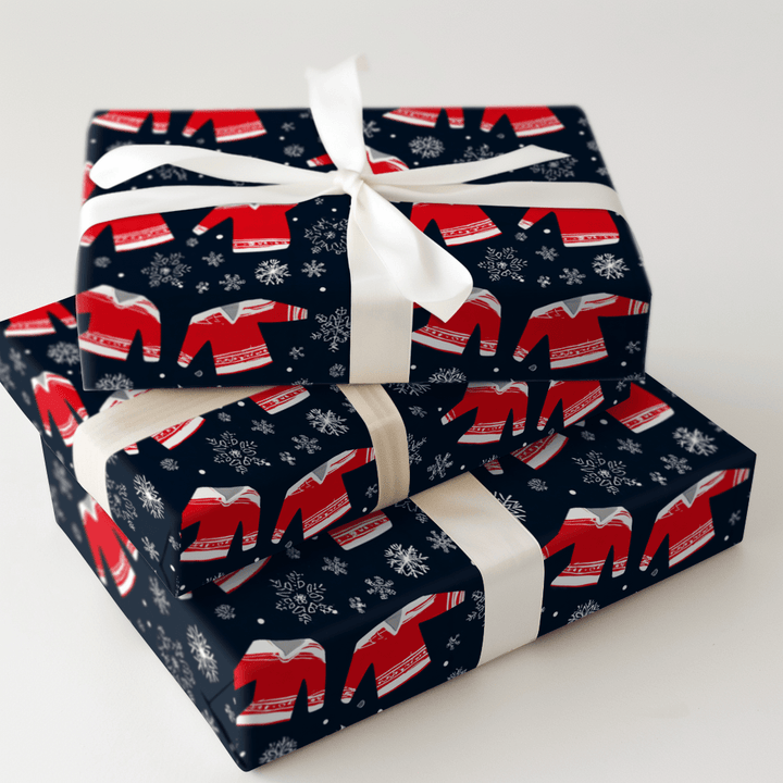 Winter League Jerseys - Wrapping Paper - Aspen & Arlo
