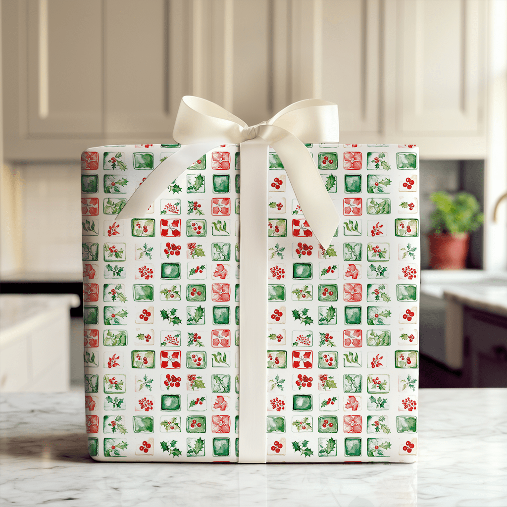 Holiday Tile - Wrapping Paper - Aspen & Arlo