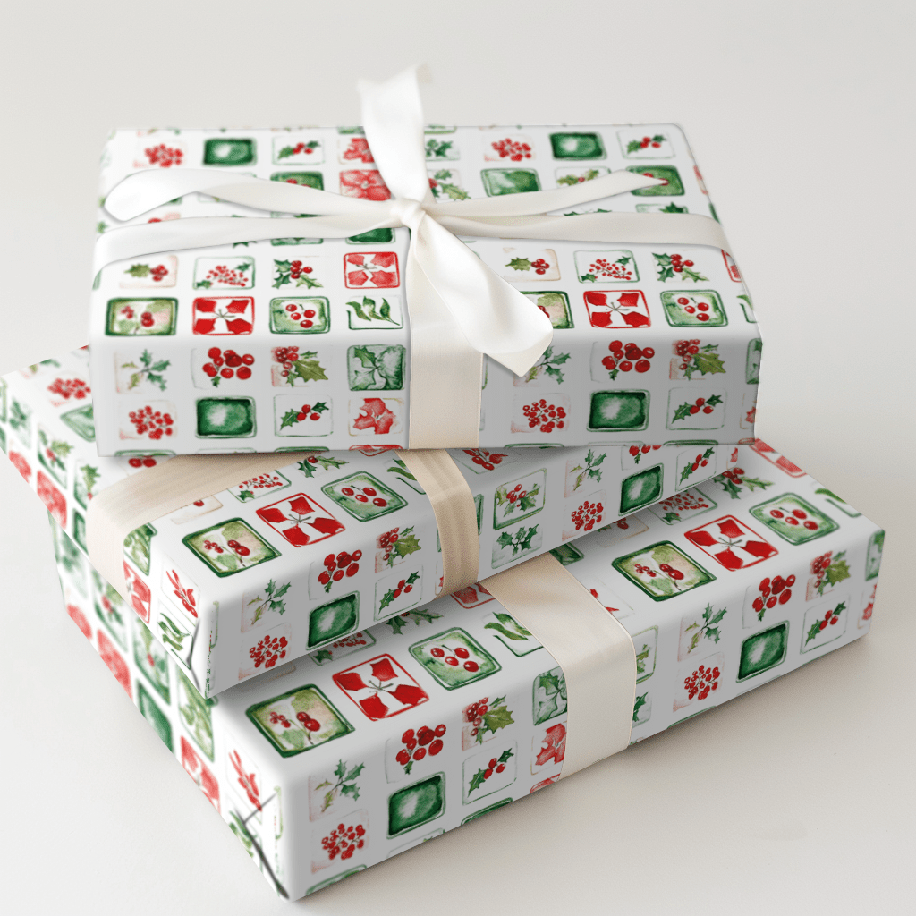 Holiday Tile - Wrapping Paper - Aspen & Arlo