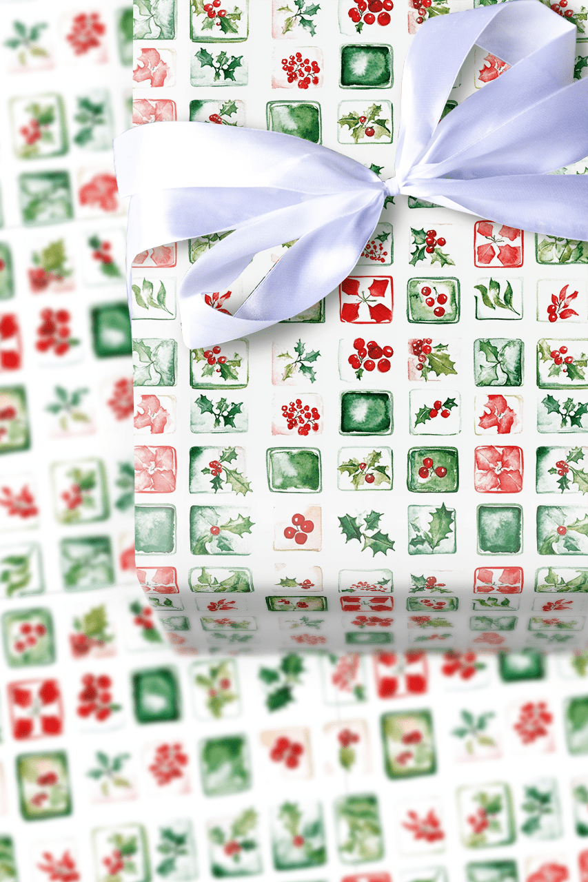 Holiday Tile - Wrapping Paper - Aspen & Arlo