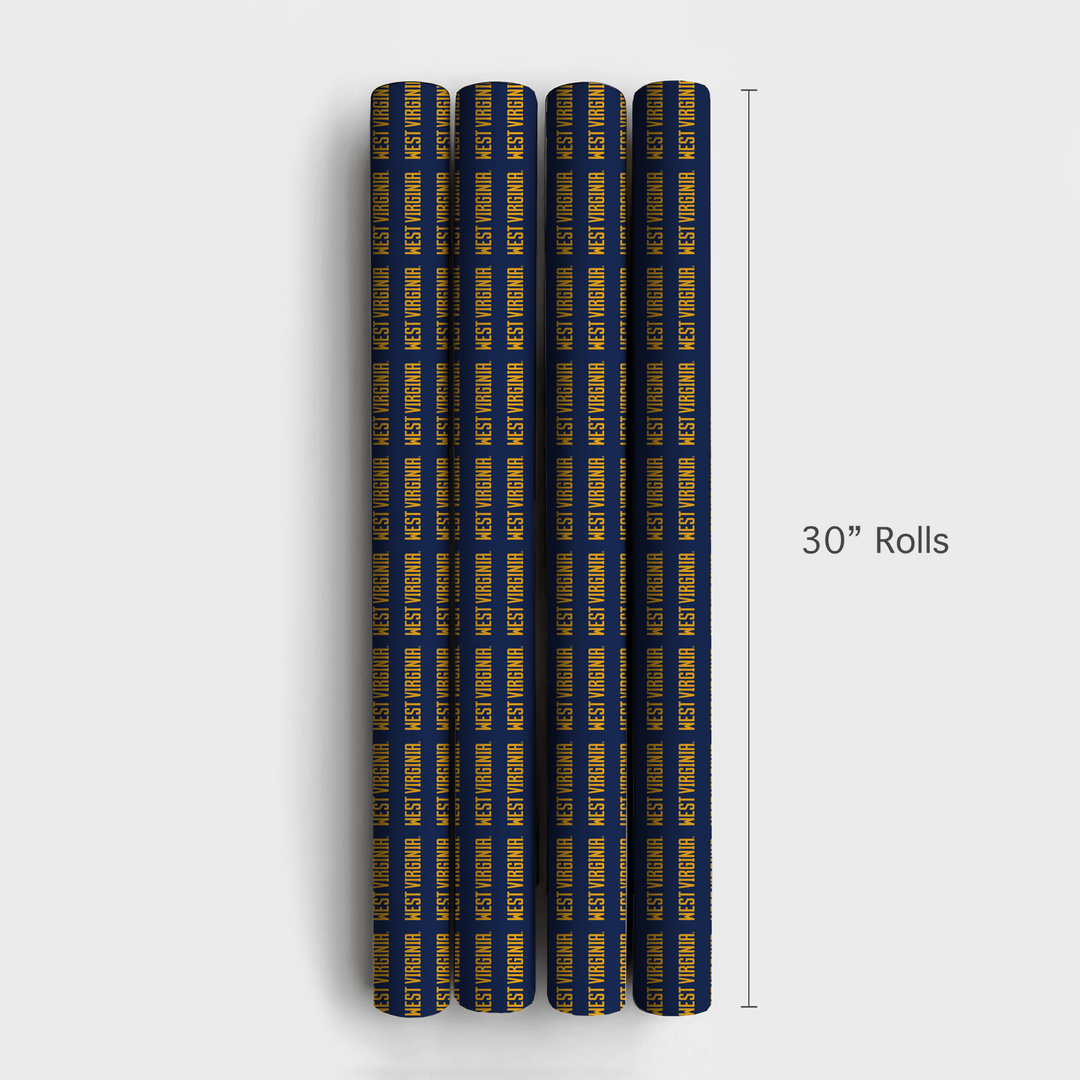 Gold & Blue Strong - Wrapping Paper - Aspen & Arlo