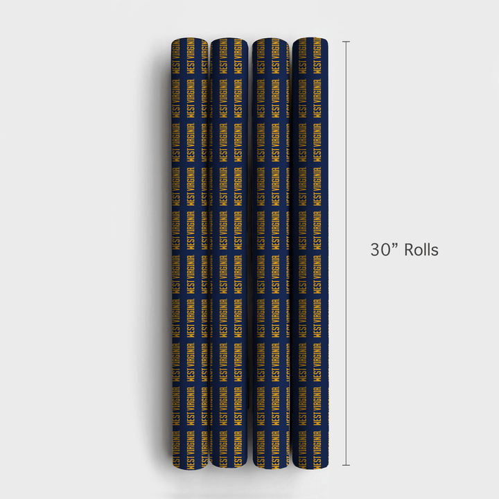 Gold & Blue Strong - Wrapping Paper - Aspen & Arlo