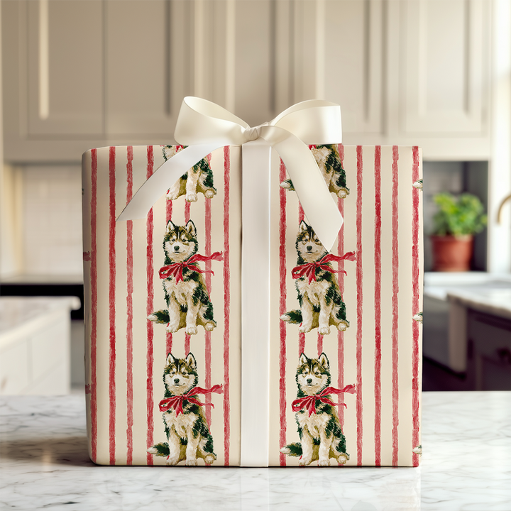 Husky Christmas Stripes