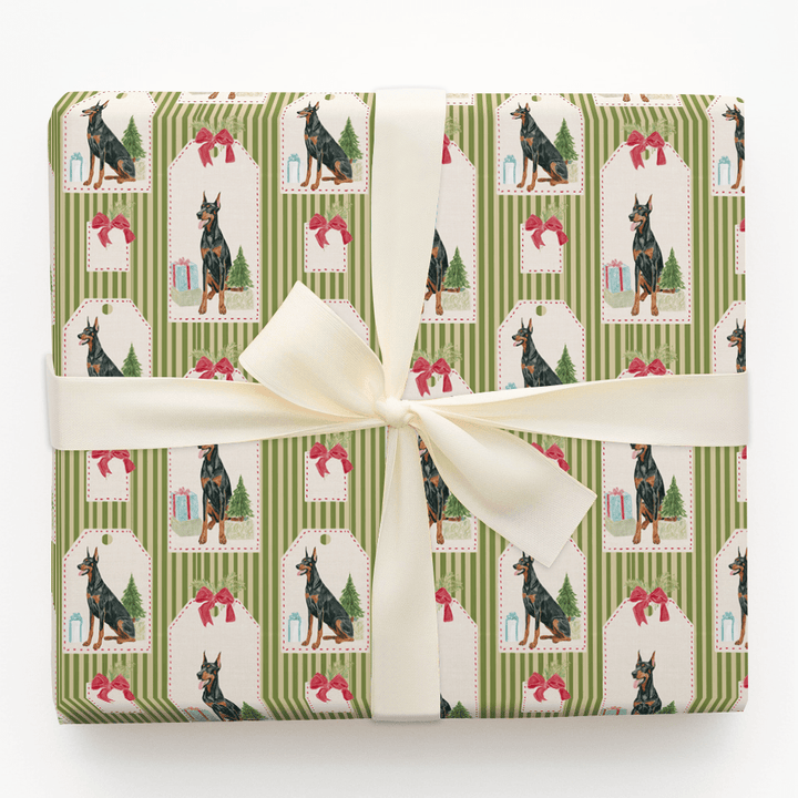 Doberman Christmas Tags - Wrapping Paper - Aspen & Arlo