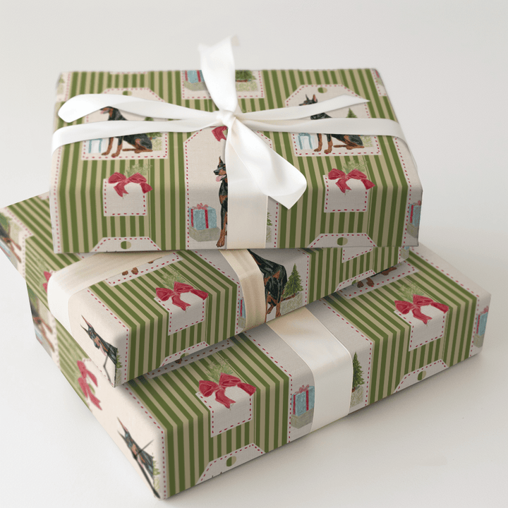Doberman Christmas Tags - Wrapping Paper - Aspen & Arlo