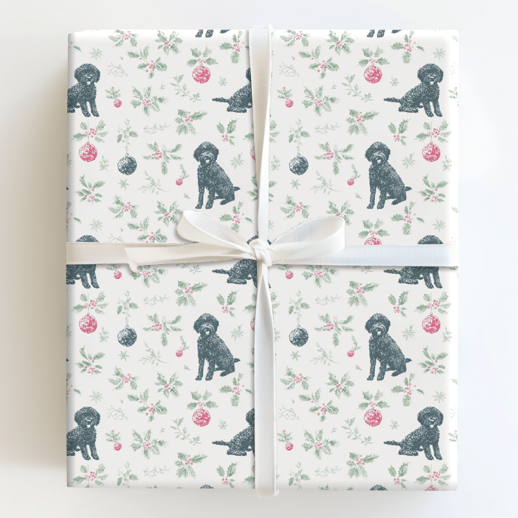 Merry Labradoodle - Wrapping Paper - Aspen & Arlo