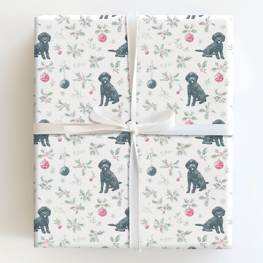Merry Labradoodle - Wrapping Paper - Aspen & Arlo