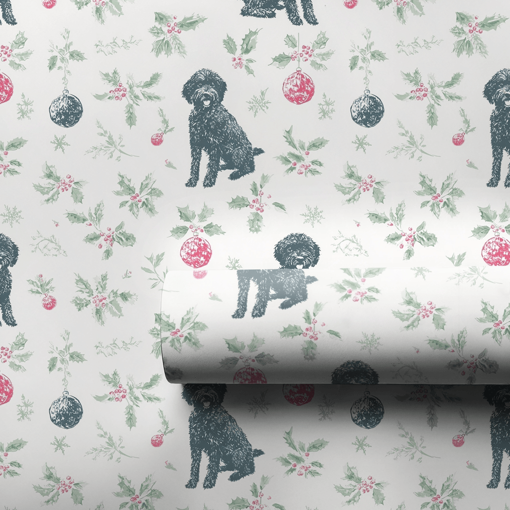 Merry Labradoodle - Wrapping Paper - Aspen & Arlo