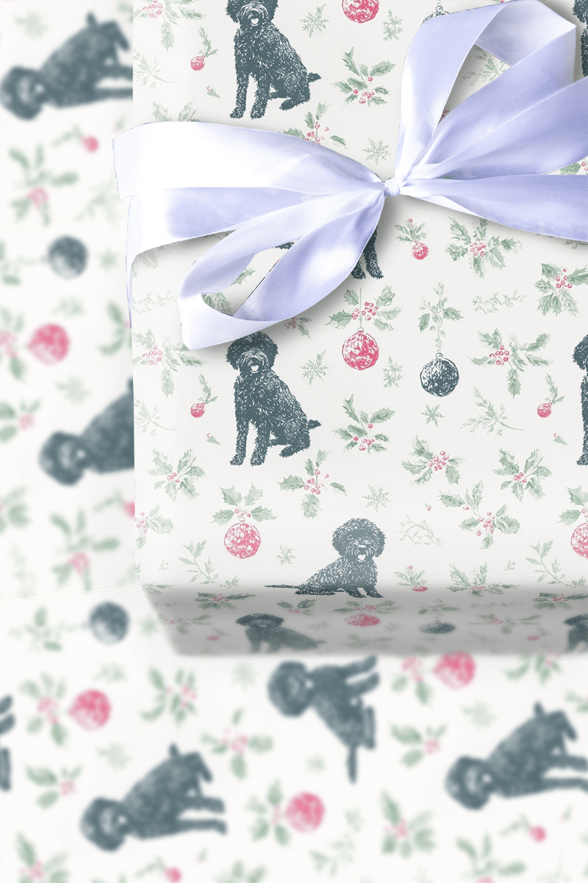 Merry Labradoodle - Wrapping Paper - Aspen & Arlo