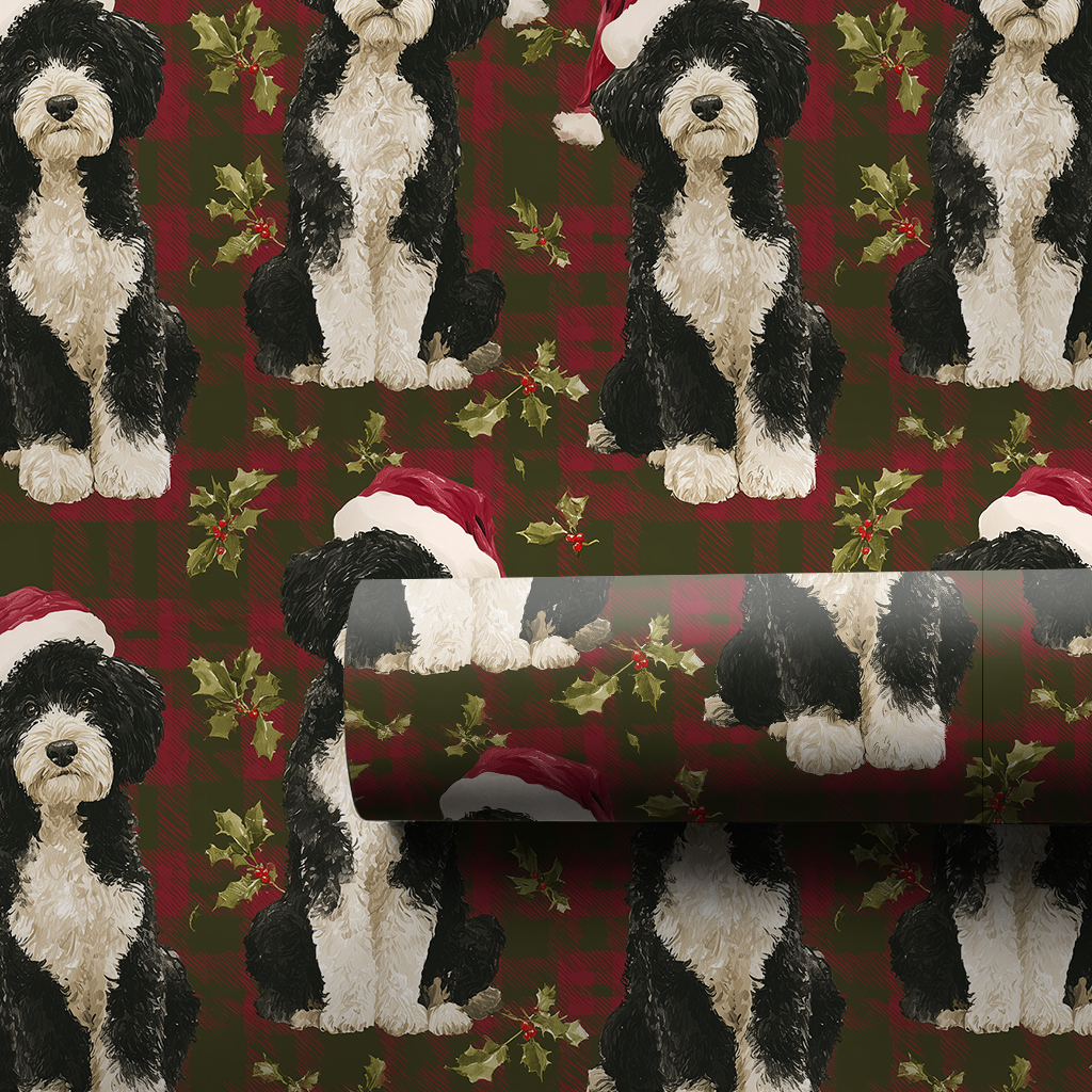 Portuguese Water Dog Plaid