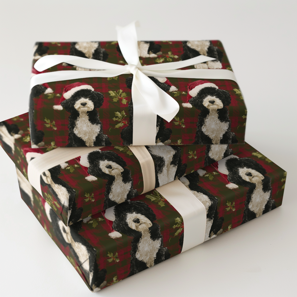 Portuguese Water Dog Plaid